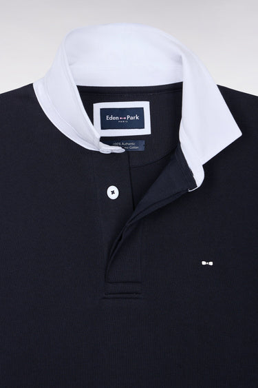 POLO HOMME MANCHES LONGUES MARINE MARINE