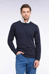POLO HOMME MANCHES LONGUES MARINE MARINE