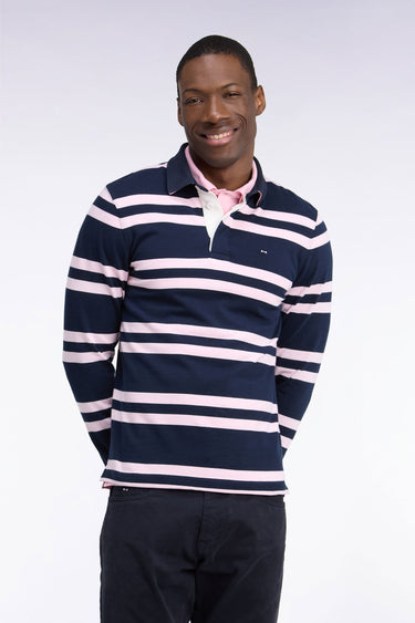 POLO HOMME MANCHES LONGUES MARINE MARINE