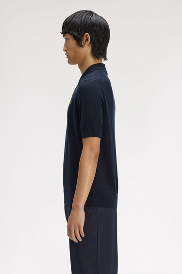 POLO HOMME COTTON KNITTED MARINE 608 MARINE 608