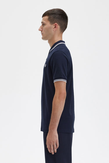 POLO HOMME SLIM FIT MARINE / BLANC Marine / Blanc