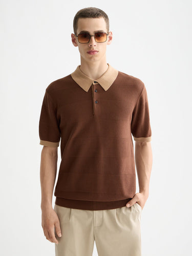POLO HOMME MARRON MARRON