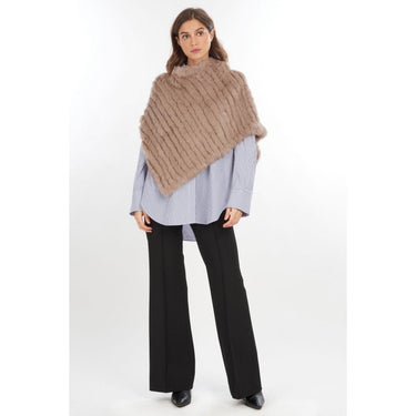 PONCHO FEMME DAVOS BEIGE BEIGE