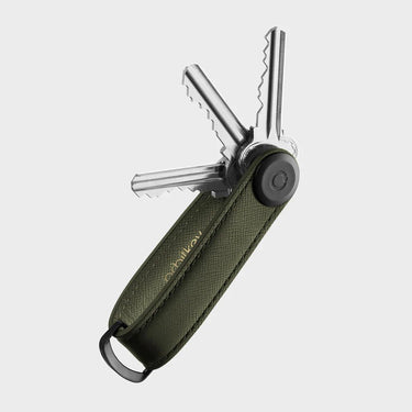 PORTE-CLE SAFFIANO KAKI KAKI