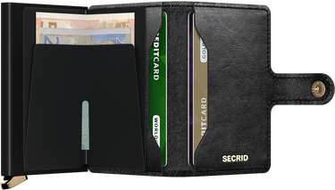 PORTE-FEUILLE PREM MINIWALLET EMBOSS DIAMOND NOIR NOIR