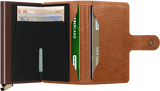 PORTE-FEUILLE PREM MINIWALLET EMBOSS LINES COGNAC COGNAC