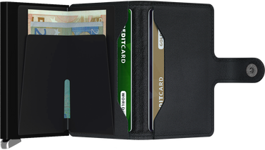 PORTE-FEUILLE PREM MINIWALLET EMBOSS LINES NOIR NOIR