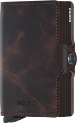 PORTE-FEUILLE TWINWALLET VINTAGE MARRON MARRON