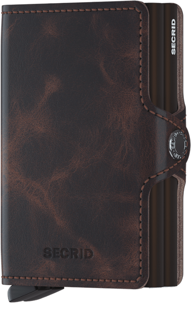 PORTE-FEUILLE TWINWALLET VINTAGE MARRON MARRON