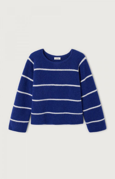 PULL FEMME AMPLE ML COL BATEAU BLEU ROYAL BLEU ROYAL