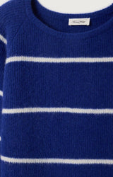 PULL FEMME AMPLE ML COL BATEAU BLEU ROYAL BLEU ROYAL