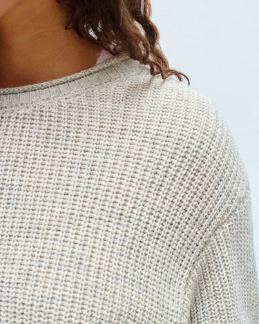 PULL FEMME AMPLE ML CR BEIGE BEIGE