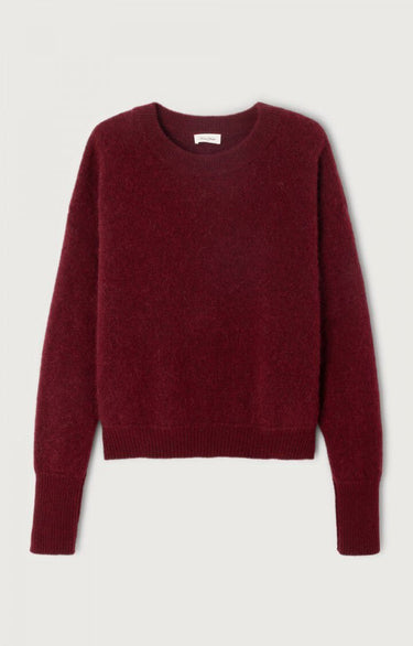 PULL FEMME AMPLE ML CR BORDEAUX BORDEAUX