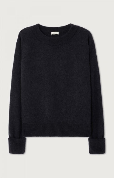 PULL FEMME AMPLE ML CR NOIR NOIR
