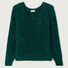 PULL FEMME AMPLE ML CR VERT FONCE VERT FONCE