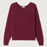 PULL FEMME BOULE ML COL BATEAU BORDEAUX BORDEAUX
