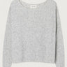 PULL FEMME BOULE ML COL BATEAU GRIS GRIS