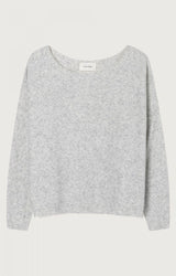 PULL FEMME BOULE ML COL BATEAU GRIS GRIS