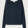 PULL FEMME BOULE ML COL BATEAU MARINE MARINE