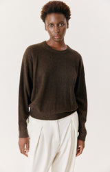 PULL FEMME OUITY CHOCO CHINE CHOCO CHINE