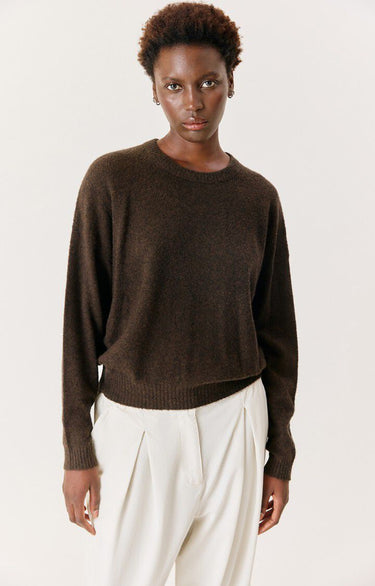 PULL FEMME OUITY CHOCO CHINE CHOCO CHINE