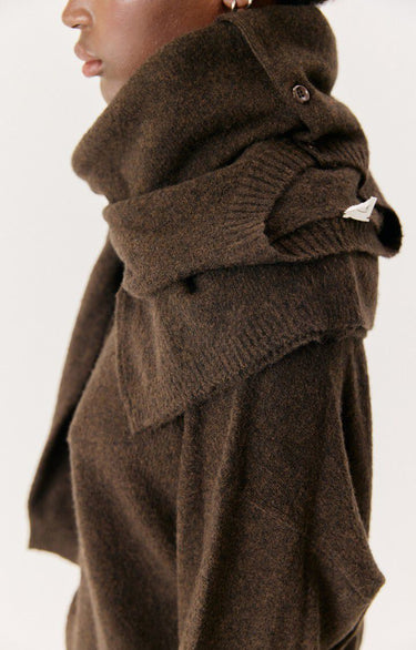 PULL FEMME OUITY CHOCO CHINE CHOCO CHINE