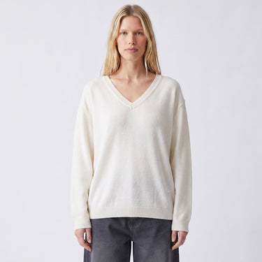 Pull Artlove Sandie col V crème – vue 2