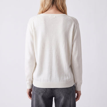 Pull Artlove Sandie col V crème – vue 3