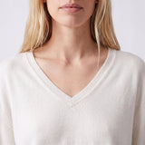 Pull Artlove Sandie col V crème – vue 4