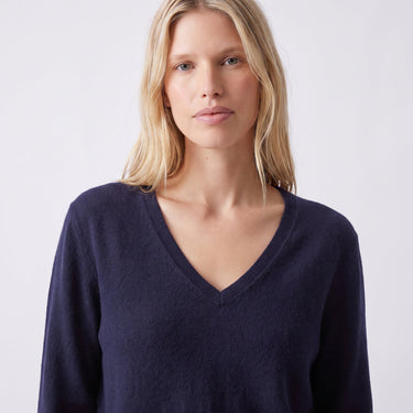Pull Artlove Sandie col V marine – vue 2