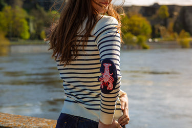 PULL FEMME PULLHOFV ÉCRU/MARINE ÉCRU/MARINE