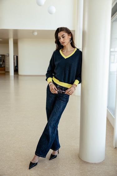 PULL FEMME PEIO BI-COLOR DENIM DENIM
