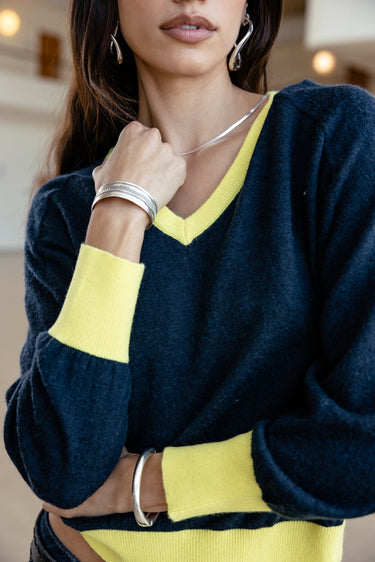 PULL FEMME PEIO BI-COLOR DENIM DENIM
