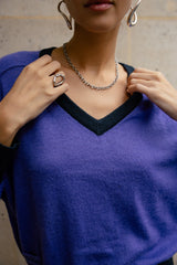 PULL FEMME PEIO BI-COLOR PURPLE PURPLE