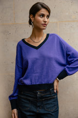 PULL FEMME PEIO BI-COLOR PURPLE PURPLE