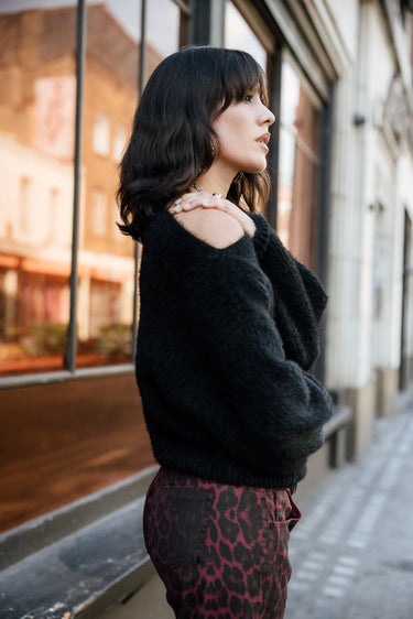PULL FEMME PERIA RIB NOIR NOIR