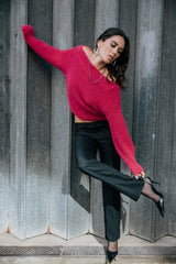 PULL FEMME PERIA RIB ROSE ROSE