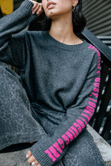 PULL FEMME PHAREEL INTARSIA GRIS GRIS
