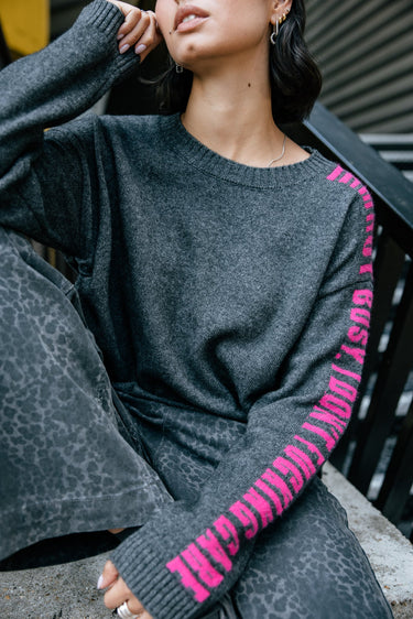 PULL FEMME PHAREEL INTARSIA GRIS GRIS