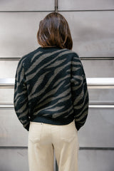 PULL FEMME PHELIX ZEBRA NOIR NOIR