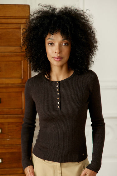 PULL FEMME MALICE MARRON MARRON