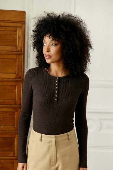 PULL FEMME MALICE MARRON MARRON