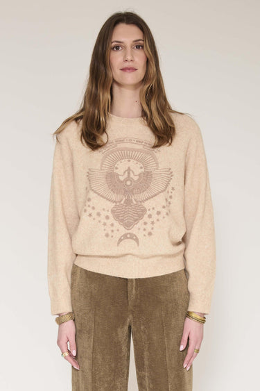 Pull MKT Studio Kavit motif céleste vanille