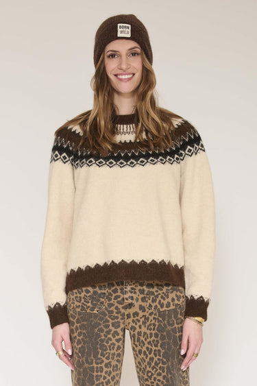 Pull MKT Studio Keone jacquard nordique naturel