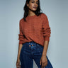 PULL FEMME MOHAIR BRIQUE BRIQUE