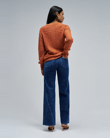 PULL FEMME MOHAIR BRIQUE BRIQUE