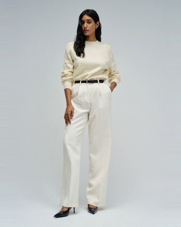 PULL FEMME PERLES BLANC BLANC
