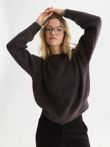 PULL FEMME FUZZY CREW GRIS GRIS