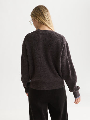 PULL FEMME FUZZY CREW GRIS GRIS