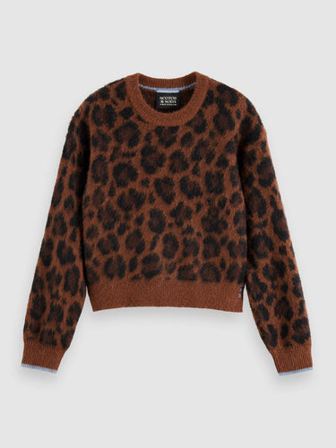 PULL FEMME FUZZY JACQUARD MARRON MARRON